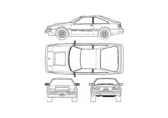 Download drawing Nissan Silvia S12 RS-X Hatchback 1984 in ai